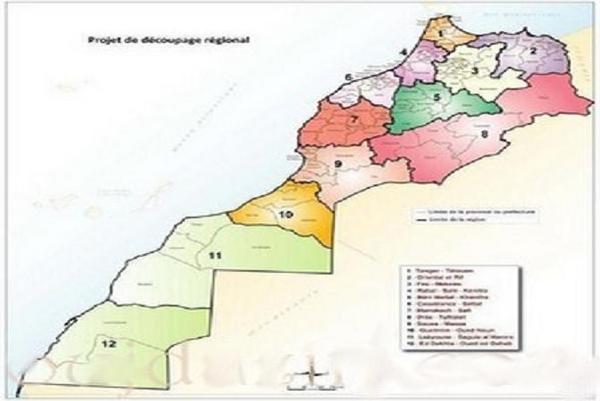 12 جهة و75 إقليما في مشروع الجهوية المتقدمة 12 جهة و75 إقليما في مشروع الجهوية المتقدمة