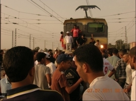 الشباب في اعتصام بالسكة الحديدة ـ ت "كود"
