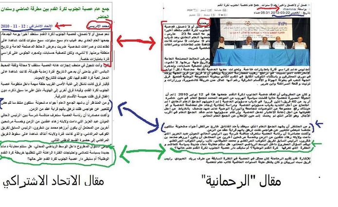 فضيحة : "الرحمانية" تقرصن مقالا "للاتحاد الإشتراكي" و تنسبه إليها