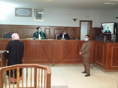 انطلاق اول جلسة محاكمة عن بعد بالمحكمة الابتدائية بابن جرير