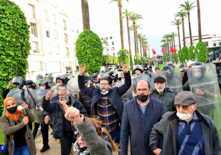 هيئة مغربية تستنكر قمع الاحتجاج ضد زيارة وزير الدفاع الإسرائيلي وتطالب بالتراجع عن التطبيع هيئة مغربية تستنكر قمع الاحتجاج ضد زيارة وزير الدفاع الإسرائيلي وتطالب بالتراجع عن التطبيع