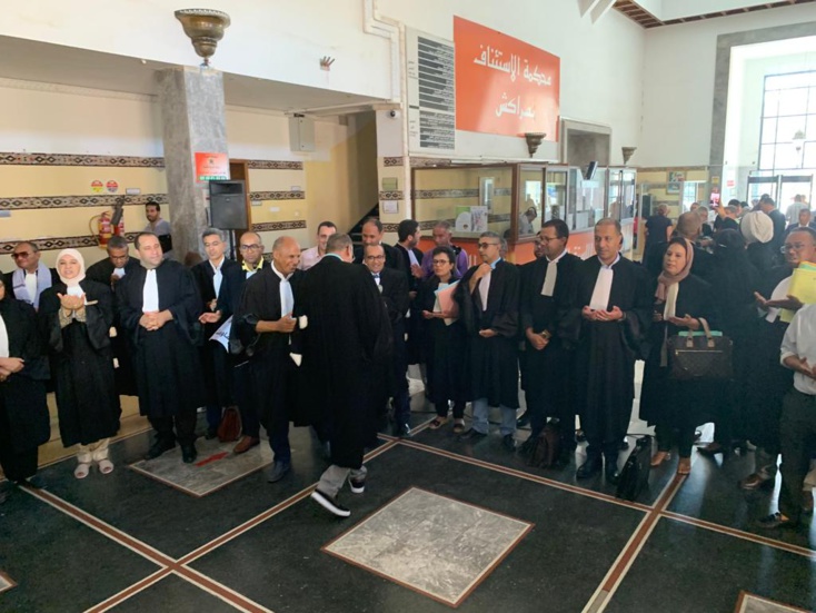 المحامون بمراكش في وقفة تضامنية مع الشعب الفلسطيني المحامون بمراكش في وقفة تضامنية مع الشعب الفلسطيني