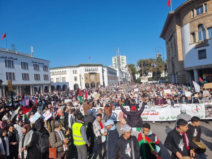غداة الذكرى الثالثة للتطبيع.. مسيرة حاشدة بالرباط للمطالبة بوقف الإبادة في غزة وإسقاط التطبيع (صور)