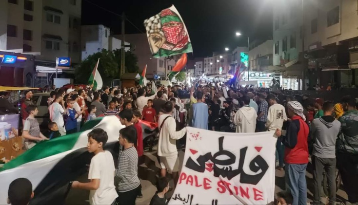 احتجاجات حاشدة بالمدن المغربية تنديدا بالمجازر الصهيونية في حق النازحين وللمطالبة بإسقاط التطبيع وإلغاء موازين احتجاجات حاشدة بالمدن المغربية تنديدا بالمجازر الصهيونية في حق النازحين وللمطالبة بإسقاط التطبيع وإلغاء موازين