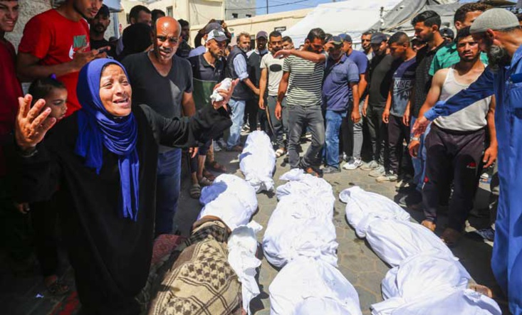 80 شهيدا في مجزرة النصيرات بغزة وحصيلة العدوان تناهز 37 الف شهيد.. وإسرائيل تدعي تحرير 4 من أسراها 80 شهيدا في مجزرة النصيرات بغزة وحصيلة العدوان تناهز 37 الف شهيد.. وإسرائيل تدعي تحرير 4 من أسراها