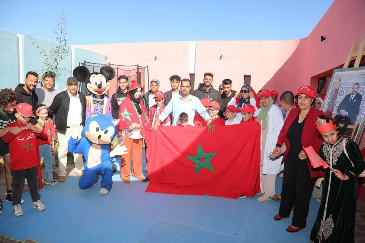 الاتحاد الرياضي لشباب الرحامنة لكرة القدم يدخل البهجة والسرور على قلوب أطفال التوحد بابن جرير الاتحاد الرياضي لشباب الرحامنة لكرة القدم يدخل البهجة والسرور على قلوب أطفال التوحد بابن جرير