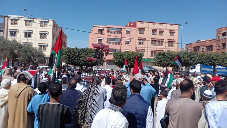 وقفات احتجاجية في مدن مغربية تندد بمخطط ترامب لتهجير الفلسطينيين وقفات احتجاجية في مدن مغربية تندد بمخطط ترامب لتهجير الفلسطينيين