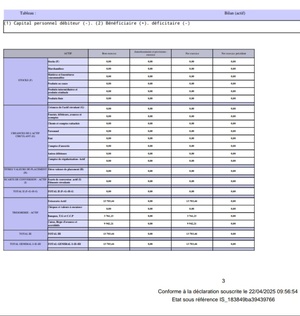 حساب الاستغلال السنوي لشركة BG presse من 2024/01/01 إلى 2024/12/31 (تصدر عنها جريدة حقائق بريس الالكترونية)