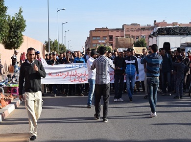 الحراك الاجتماعي السلمي بابن جرير ...مستمر ضد التهميش والاقصاء الاجتماعي