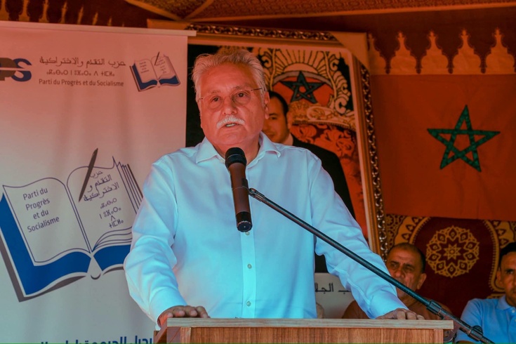 الأمين العام لحزب التقدم والاشتراكية نبيل بن عبدالله يؤطر لقاء تواصلي بالجماعة الترابية الصهريج  ويزكي خالد لمعزز وكيل لائحة الكتاب لاقتراع 23 شتنبر بالدائرة الانتخابية السراغنة زمران بإقليم قلعة السراغنة