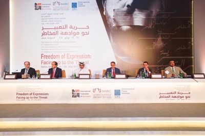 يونس مجاهد في قطر: لا يمكن التعامل مع حقوق الإنسان بشكل انتقائي  وسائل الإعلام لا يمكن أن تكون ناطقاً باسم الجماعات المتطرفة.