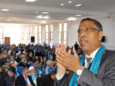 من قلعة السراغنة الميلودي المخارق يدق طبول الحرب  ضد مشروع قانون الإضراب