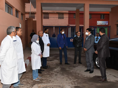 عامل اقليم الرحامنة يقوم بزيارة للمستشفى  الإقليمي بابن جرير.