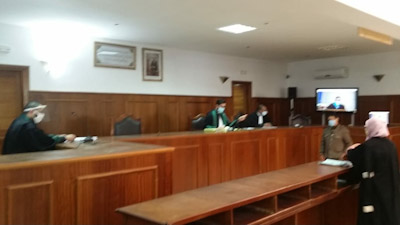 انطلاق اول جلسة محاكمة عن بعد بالمحكمة الابتدائية بابن جرير