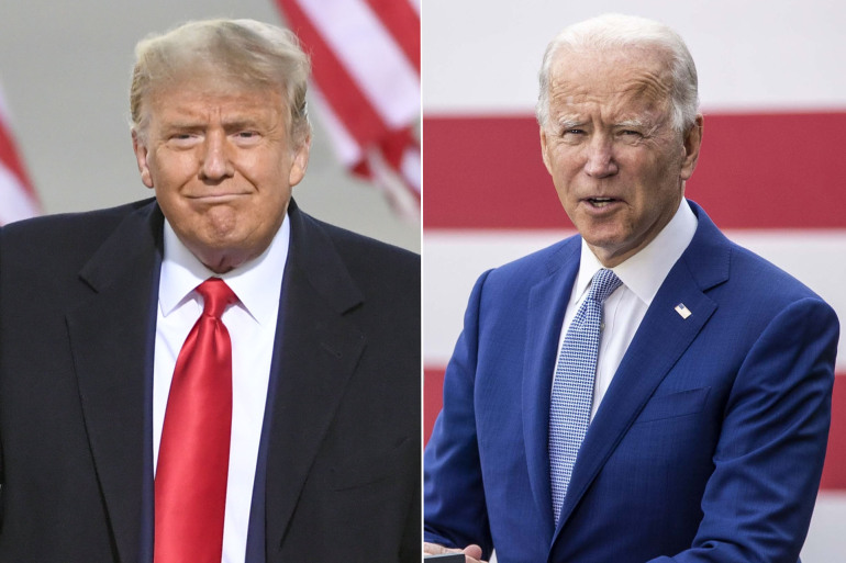 السباق إلى البيت الأبيض.. 238 صوتا بالمجمع الانتخابي لبايدن و213 لترامب السباق إلى البيت الأبيض.. 238 صوتا بالمجمع الانتخابي لبايدن و213 لترامب