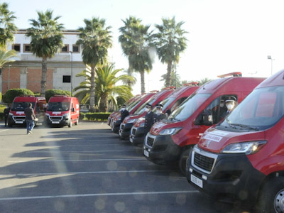 مجلس جهة مراكش آسفي....توزيع 20 سيارة إسعاف خاصة بمرضى كوفيد لفائدة القيادة الجهوية للوقاية المدنية