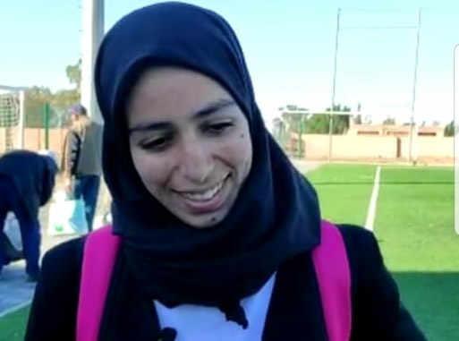 فاطمة الزهراء باجلة نجمة كرة القدم النسوية بالرحامنة