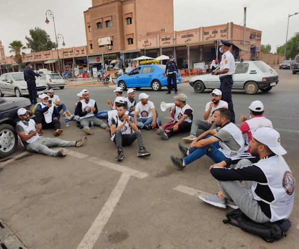مسيرة احتجاجية للمعطلين الحاملين للشهادات بابن جرير