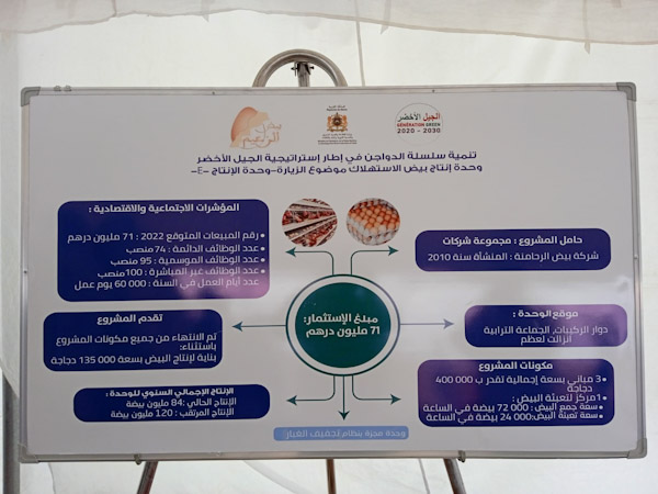   من أجل تطوير القطاع، وحدة جديدة لإنتاج وتلفيف بيض الاستهلاك بإقليم الرحامنة 