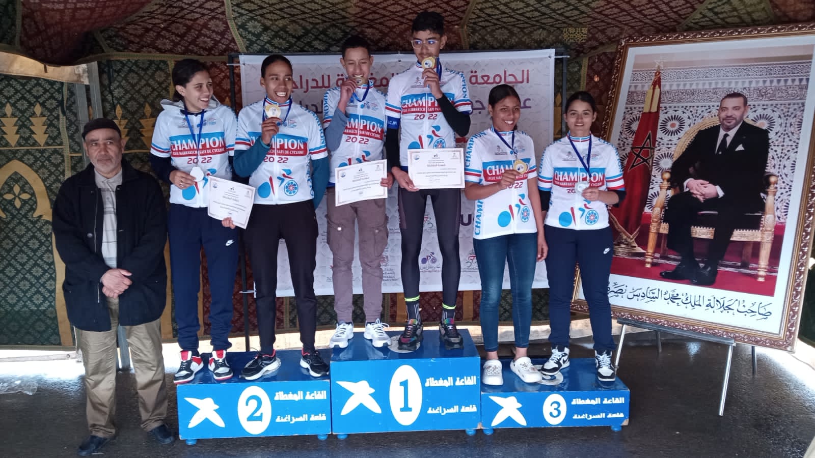  صغيرات وناشئات الجمعية الرياضية نادي شباب الرحامنة للدراجات يفزن ببطولة عصبة جهة مراكش اسفي للدراجات للموسم الرياضي 2022