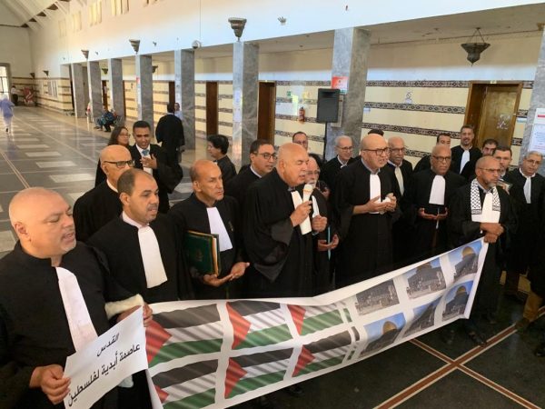 المحامون بمراكش في وقفة تضامنية مع الشعب الفلسطيني