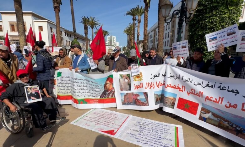 ضحايا زلزال الحوز يعودون للاحتجاج أمام ولاية مراكش مطالبين بالإنصاف
