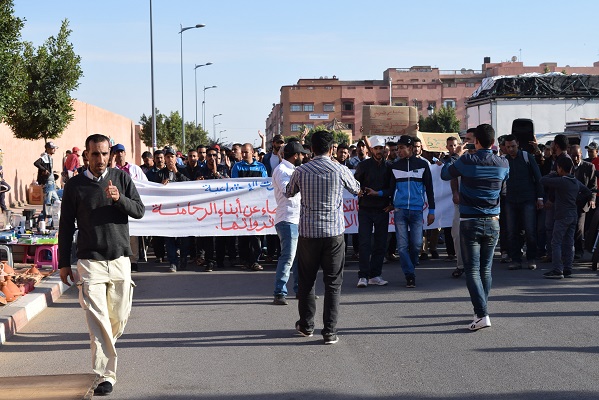 الجبهة الموحدة للدفاع عن المطالب الاجتماعية لساكنة الرحامنة تنتفض عبر مسيرة احتجاجية