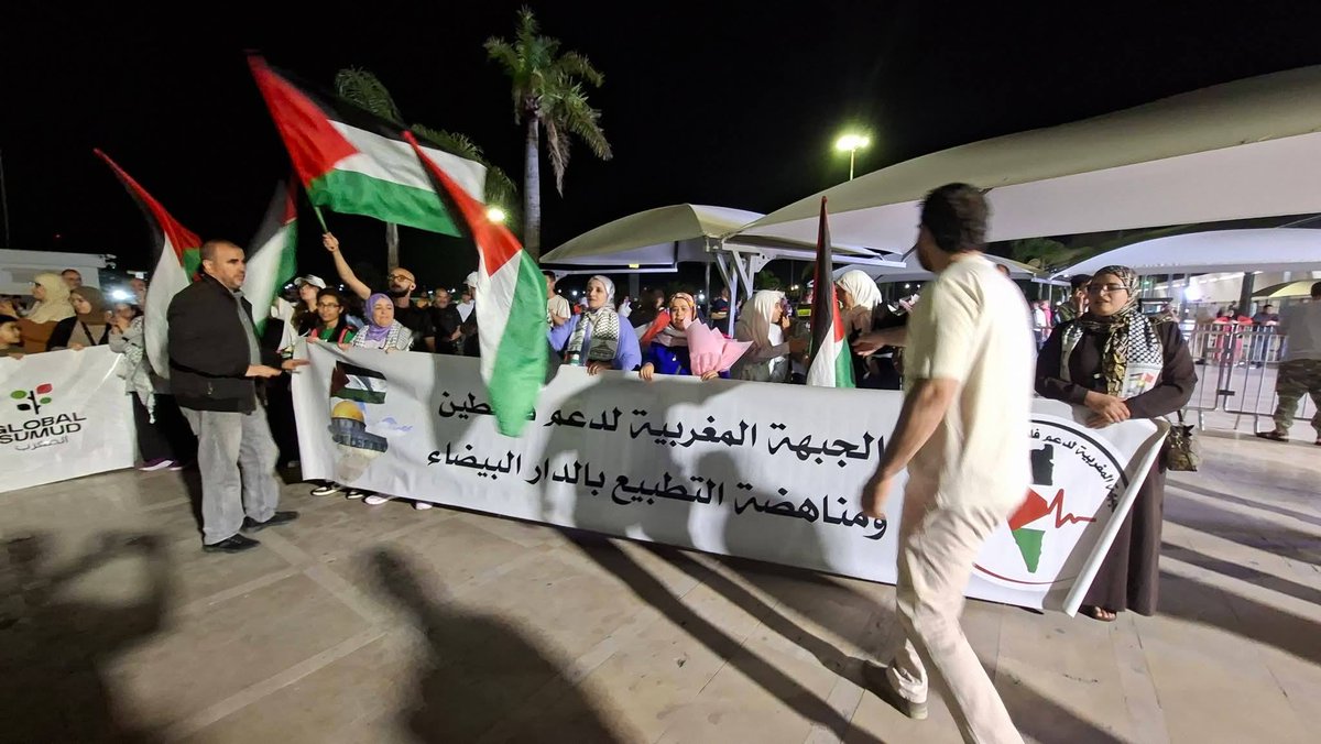 استقبال حافل للوفد المغربي المشارك في “أسطول الصمود” لكسر الحصار عن غزة بمطار الدار البيضاء (صور)