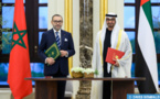 جلالة الملك ورئيس دولة الإمارات العربية المتحدة يوقعان بأبوظبي إعلان "نحو شراكة مبتكرة ومتجددة وراسخة بين المملكة المغربية ودولة الإمارات العربية المتحدة"