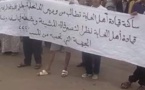 ساكنة المربوح وا ولاد الشرقي وميات يحتجون أمام قيادة اهل الغابة
