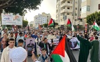 آلاف المتظاهرين في طنجة يطالبون بوقف حصار غزة وفتح المعابر للمساعدات الإنسانية