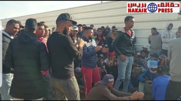 احتجاجات الشباب العاطلين عن العمل من أجل المطالبة بالشغل بابن جرير متواصلة...(فيديو)